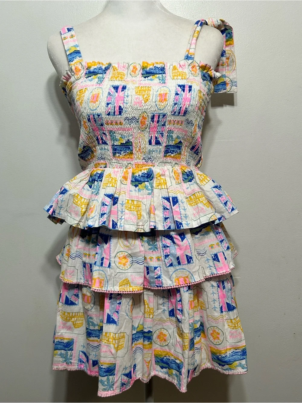 Haute Hippie Travel Vacation Smocked Tank and Ruffle Skirt Matching Set